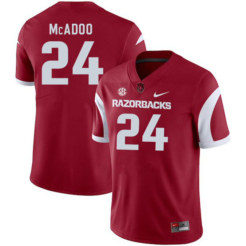 Men #24 Quincey McAdoo Arkansas Razorback College Football Jerseys Stitched Sale-Cardinal